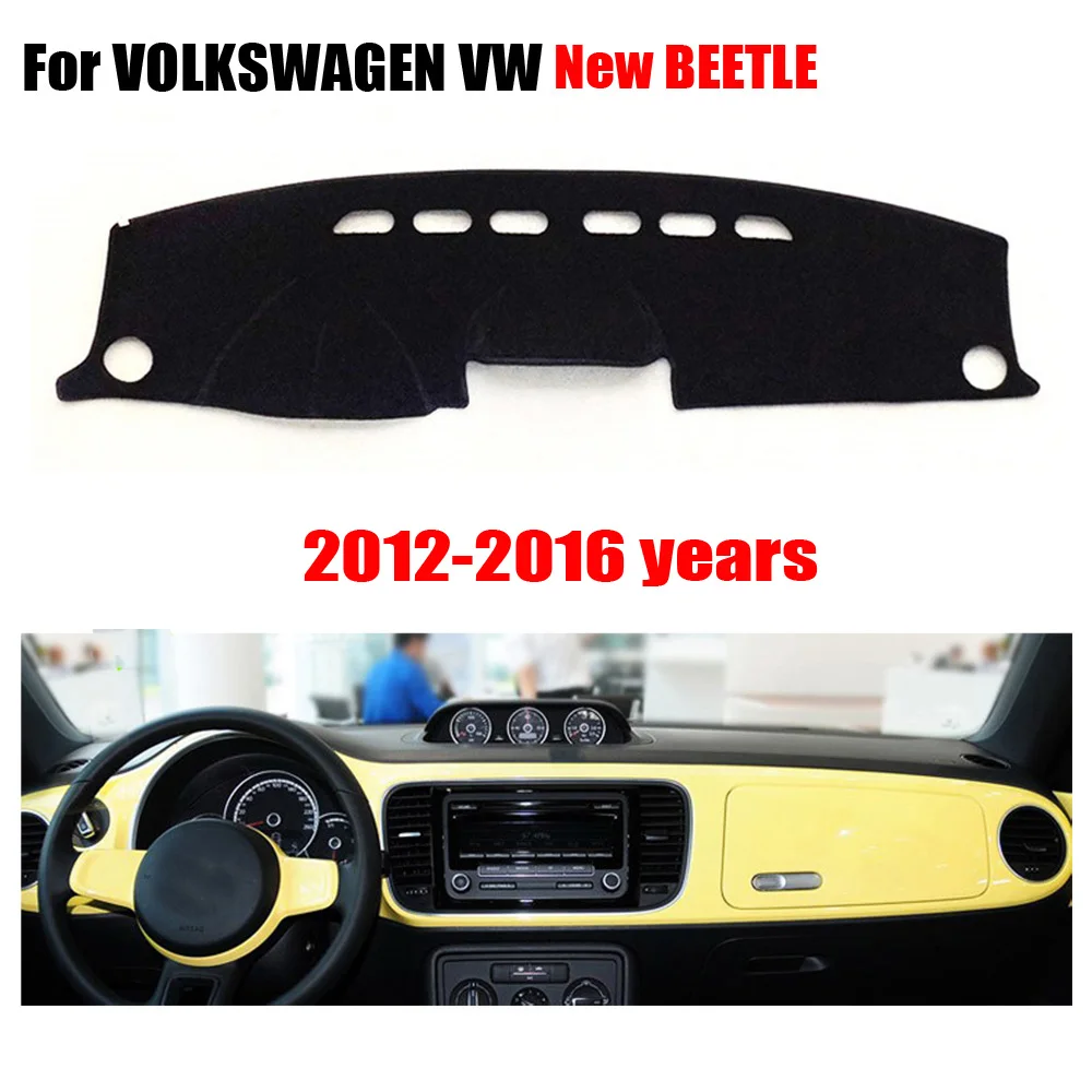 

Крышки для приборной панели автомобиля RKAC для VOLKSWAGEN VW New Beetle 2012-2016, высокая конфигурация, левый руль, коврик для приборной панели, аксессуары для приборной панели