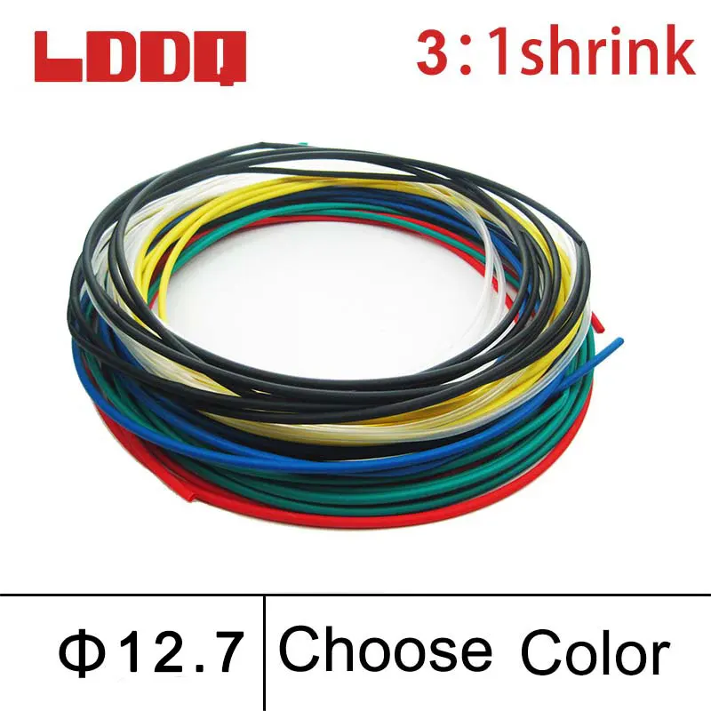 

LDDQ 12.7mm 100 cm Shrinkage Ratio 3:1 Waterproof heat Shrink Tubing Insulation Shrinks Applied To Data Cable 6 colors to choose