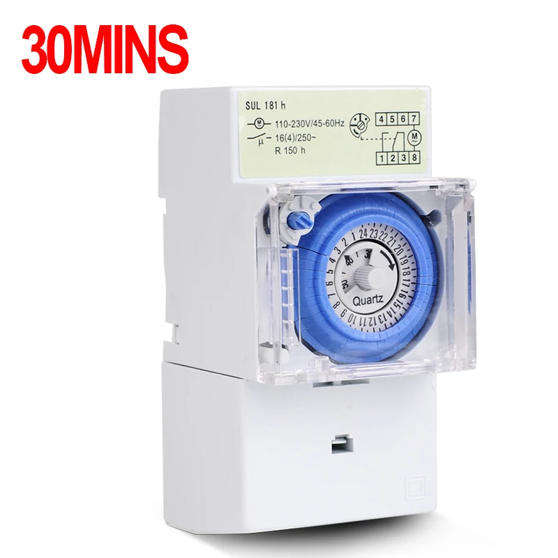 

High Quality Analog 24 Hours Mechanical Timer Switch SUL181h 220V AC Relay Device Double Channel Programmable Volt Free Output