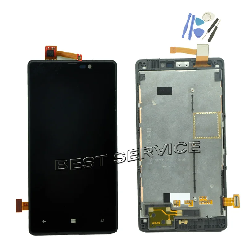 

4.3" New for Nokia Lumia 820 LCD Screen Display + Touch Screen Digitizer Assembly with Frame Black + Tools Free Shipping