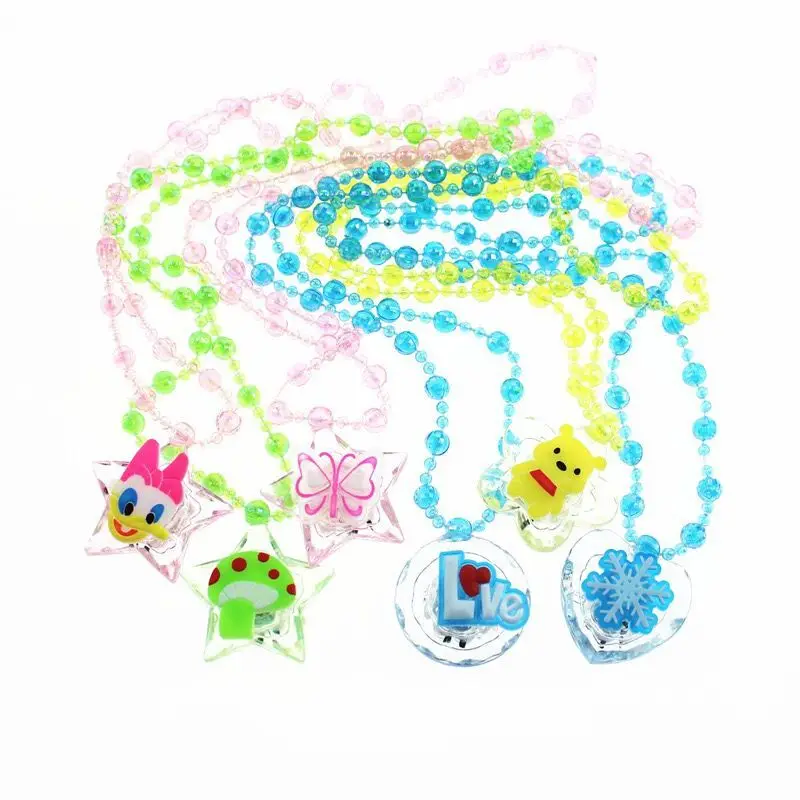 1PC Luminous Necklace New Children's Toys Brinquedos Flash Gifts LED Cartoon Lights Glow In The Dark Toys For Childs Kids Play