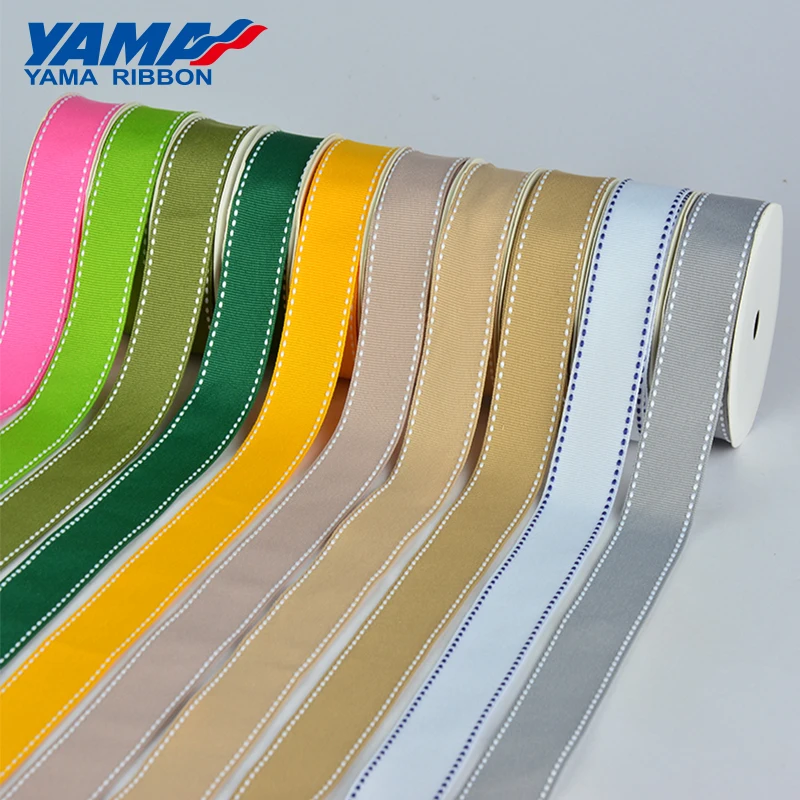 YAMA Stitch Ribbon 9mm 16mm 22mm 25mm 100Yards/roll Ribbons for Diy Craft Gifts Wedding Party Decoration 3/8\