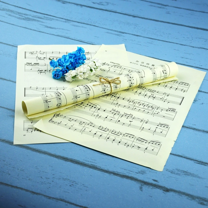 2pcs/lot White Vintage Style HD Font Music Spectrum Paper 22*27 cm DIY Mini Items Photography Accessories Photos Studio Props