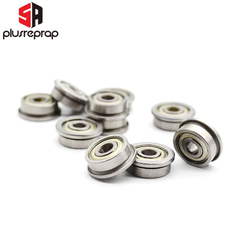 12 PCS/lot F623 ZZ Flange Bushing Ball Bearings F623ZZ 3 * 10 * 4 mm For 3D Printer Parts