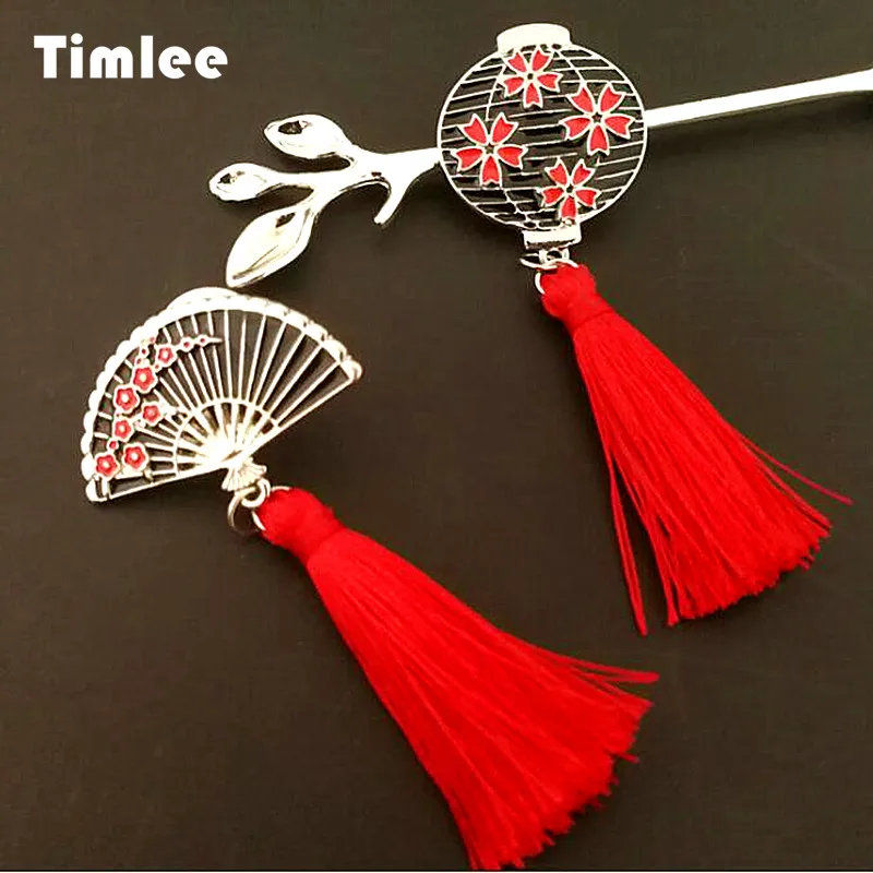 Timlee X284  Originality Drop Glaze Fan Brooch Lantern Tassels Teapot Metal Brooch Pins Button Pins Gift Wholesale