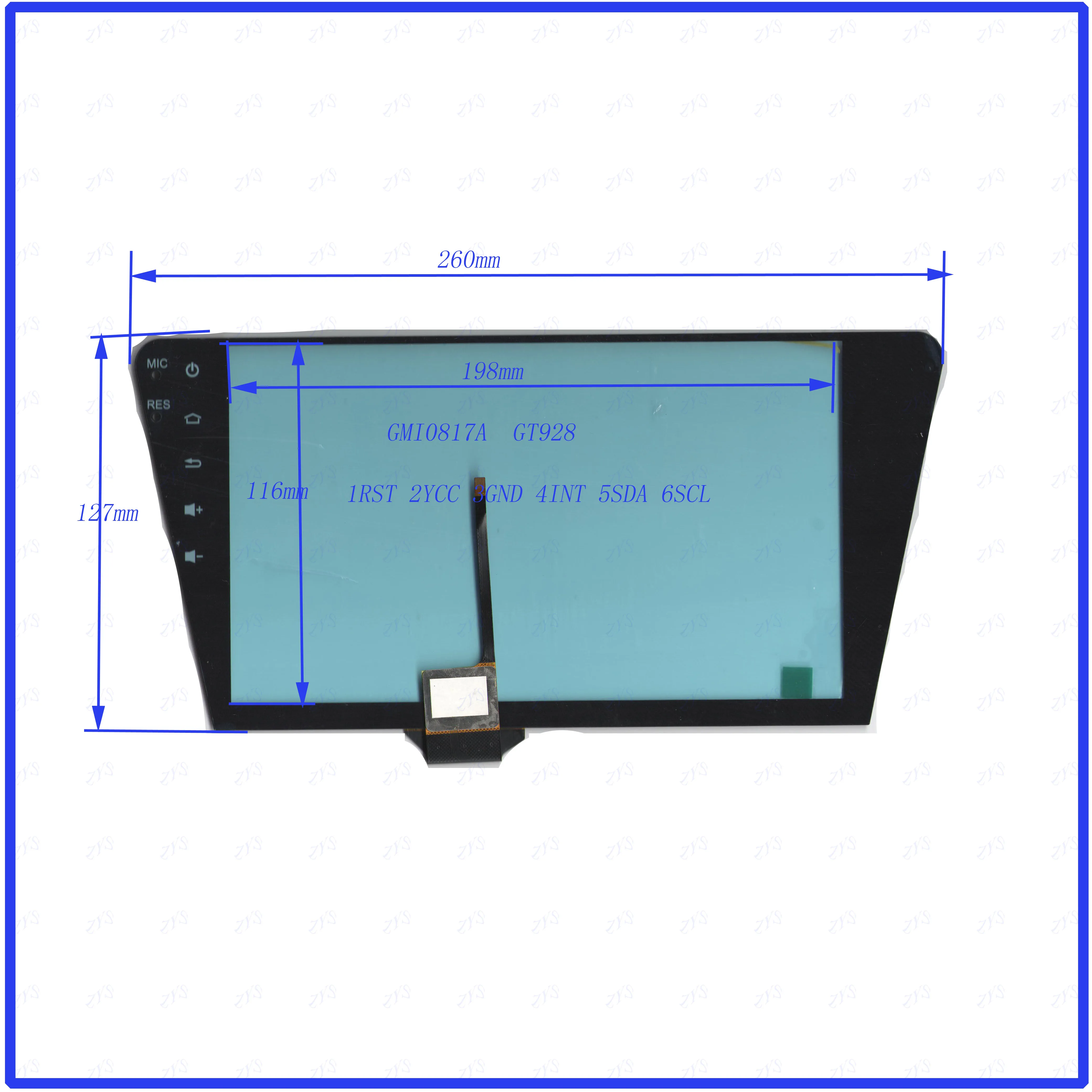 

ZhiYuSun Freeshipping GM10817A2 260*127mm 10.1inch Capacitive screen GT928