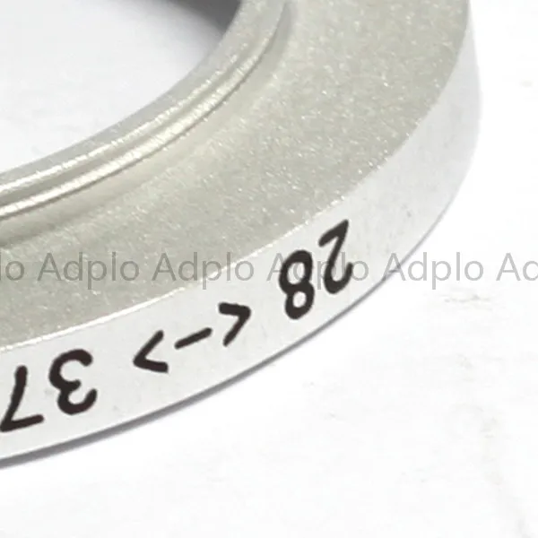 28mm-29mm/28mm-37mm (plateado)/ 28mm-42mm/28mm-52mm/28mm-55mm/28mm-58mm Step-up anillo adaptador de filtro de Metal