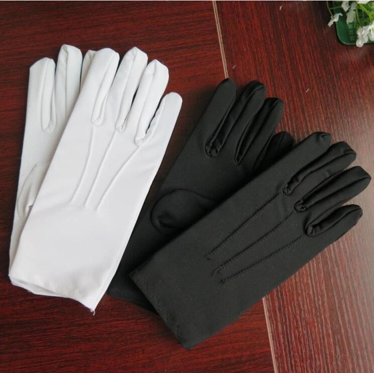 Spring and Summer men's thin Large white Etiquette gloves male plus size elastic gloves wholesale