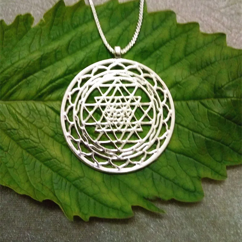 Sri Yantra pendant  Silver plated necklaces & pendants for women