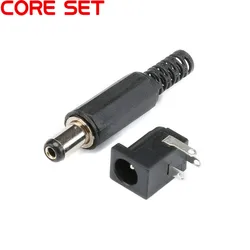 10Pcs DC-005 5.5*2.1 DC Power Jack Plug PCB Mount Connector 5.5x2.1mm DC Power Male DIY Electronic Plug Charging Socket Adapter