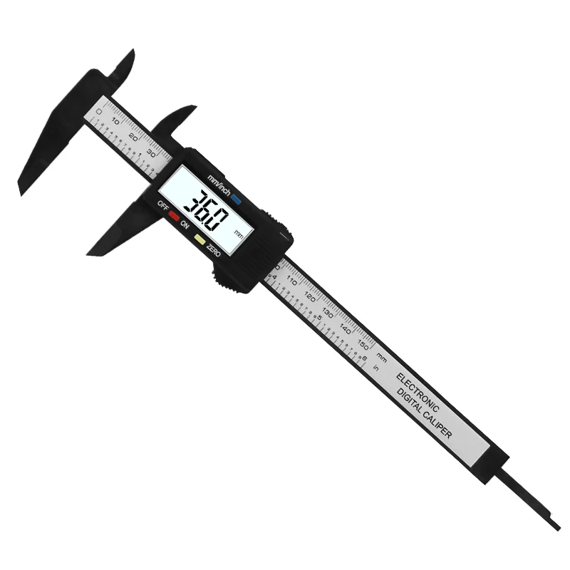 JIGONG 150mm 6\'inch LCD Digital Electronic Carbon Fiber Vernier Caliper Gauge Micrometer  Measuring Tool