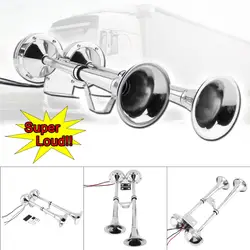 12V /24V 100~115db Super Noisy Dual Car Trumpet Air Horn Waterproof Dustproof No Need Compressor