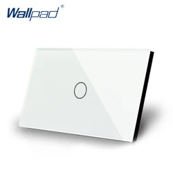 House Doorbell US AU Standard Wallpad Luxury Crystal Glass Panel Touch Screen Reset Door bell Jingle Bell Wall Switch