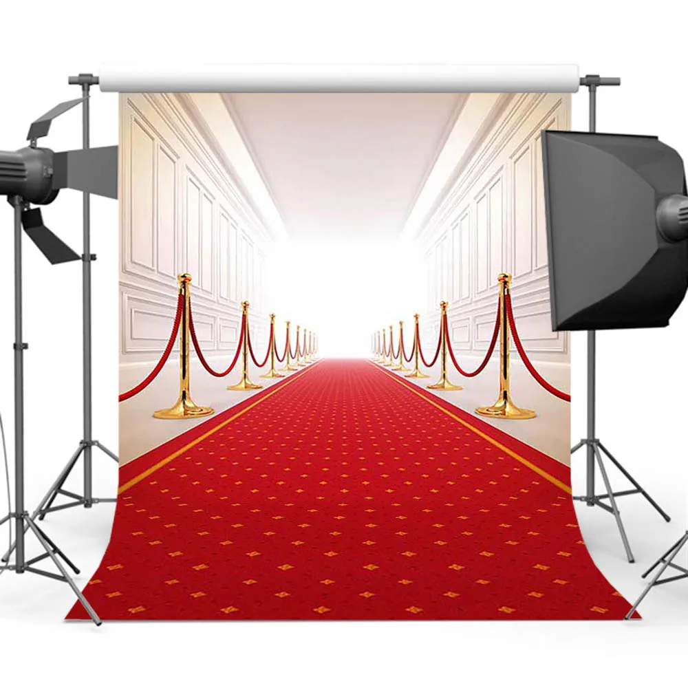 

Red Carpet Backdrop for Pictures Theme Party Background for Photography Studio Computer Printed CM-5973