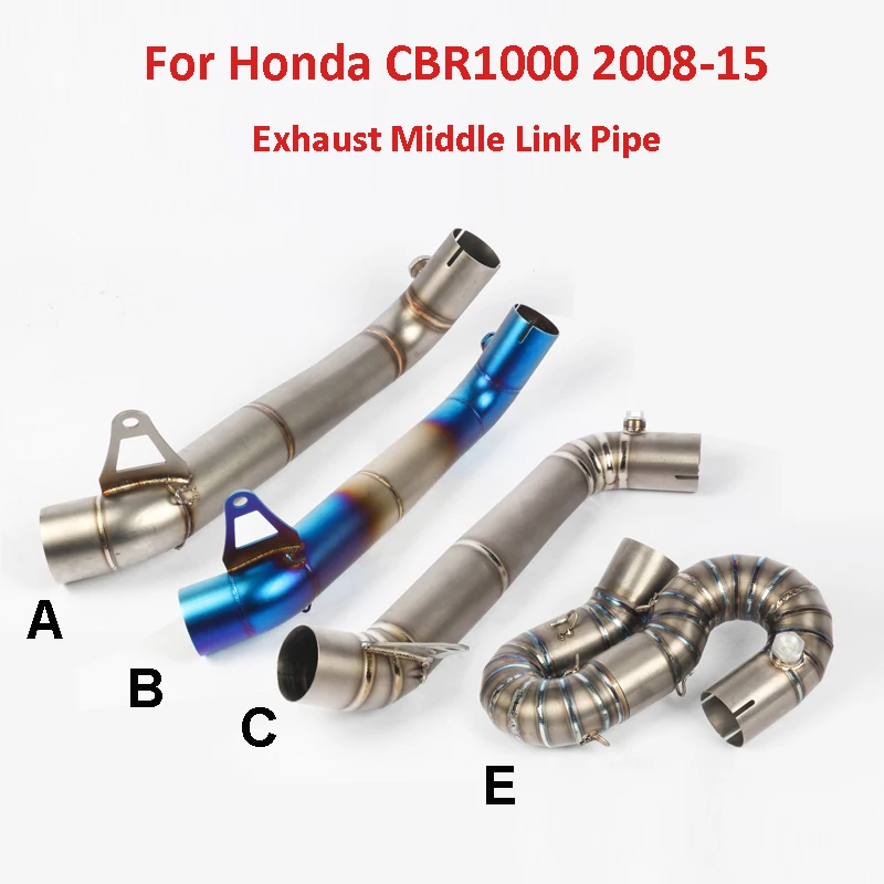 Slip on Exhaust System Motorcycle Connect Link Pipe Middle Link Tube For Honda CBR1000RR 2008 2009 2010 2011 2013 2014 2015