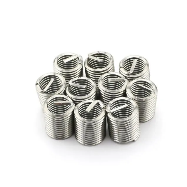 100pcs M6*1*2D M6 Wire Thread Insert 304 Stainless steel m6 Screw Bushing, m6*2D Wire Screw Sleeve Thread Repair Insert