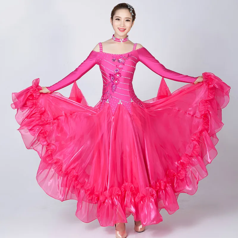 Modern dance ballroom dance kleid anhänger manschette kleid Walzer Tango standard wettbewerb kostüme