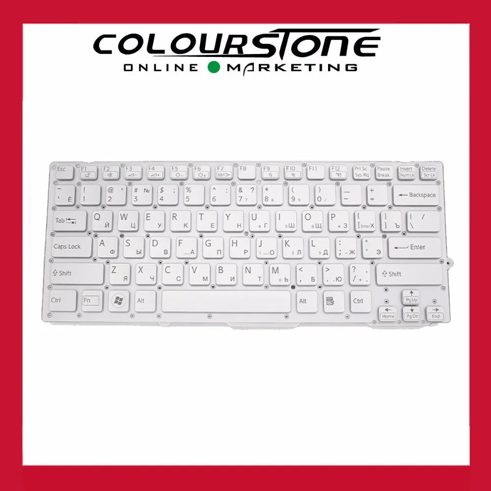 Russian keyboard RU Silver Laptop Keyboard without frame for Sony SA VPC-SA SB VPC-SB Series VPC-SA4T9E PCG-41214M