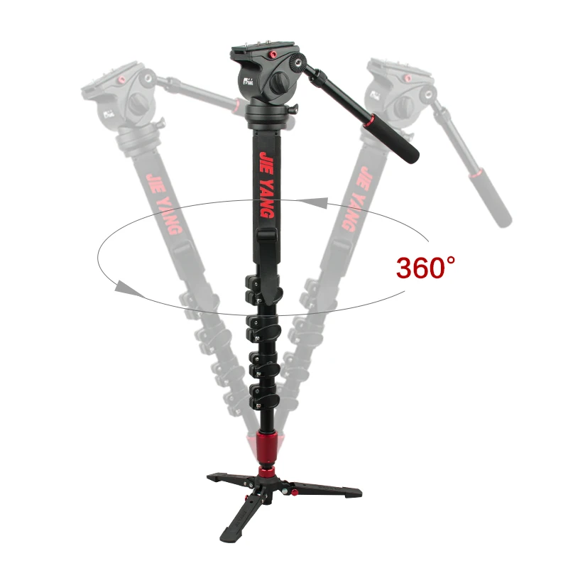 JieYang JY0516 carbon fiber Professional Monopod For Video & Camera / Tripod For Video / Tripods Fluid Head Damping Accessories