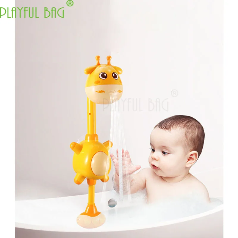 Giraffe summer baby cool shower bath Beneficial wisdom toys spray water Lovely modeling  Increase baby bathing fun E16