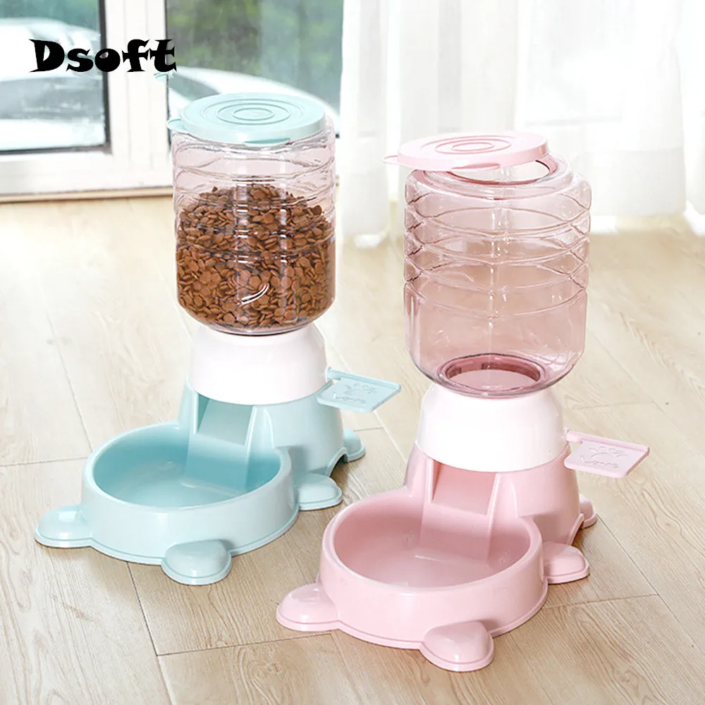 

Pet Bowl Automatic Feeders for Cats and Dogs Food Bowl New 1.8L Large Capacity Pet Dispenser Pedal Feeding Food Bowl Pet Supplie