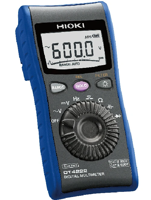 HIOKI DT4222 DIGITAL MULTIMETER Pocket-sized DMM CAT IV 300V/ CAT III 600V DT4222-30