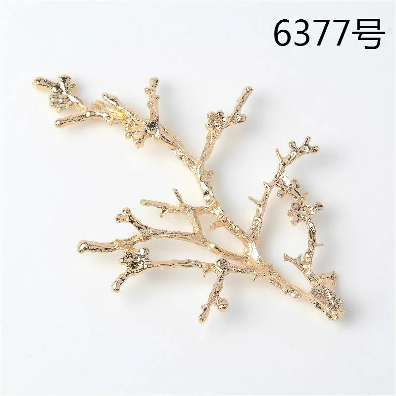 

20PCS 54*80mm Gold color Alloy Material Big Branch Charm Branch Pendant for DIY handmade Jewelry Making Wholesale