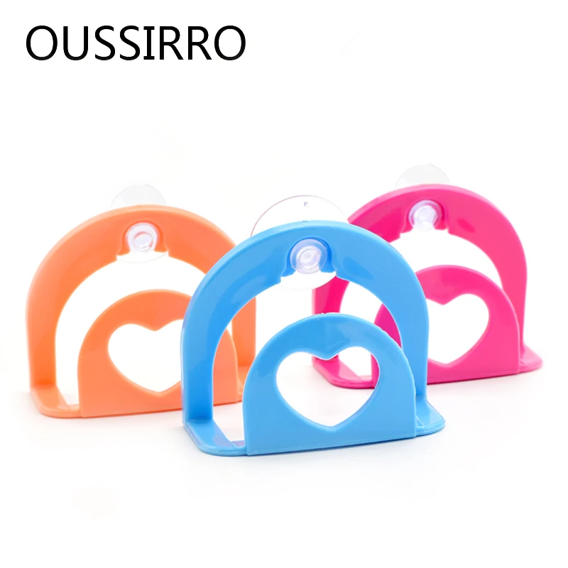 

1Pcs Dishcloth Holder-3 Color Plastic Dishcloth&Sponge Sucker Hooks Rack -Bathroom&Kitchen Accessories Storage