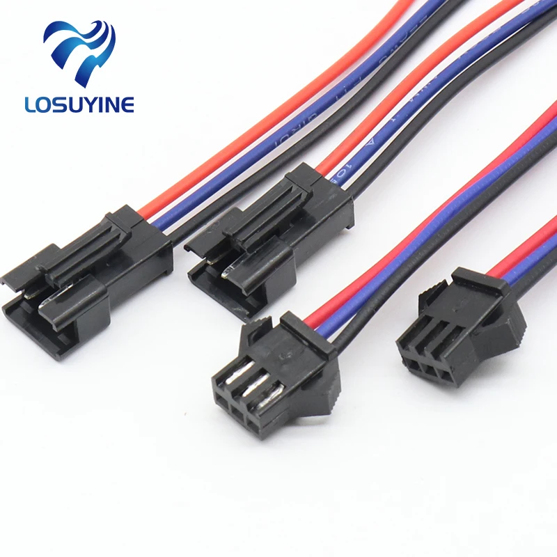 3pin led connector Male/female JST SM 3 Pin Plug Connector Wire cable for led strip light Lamp tape Driver CCTV