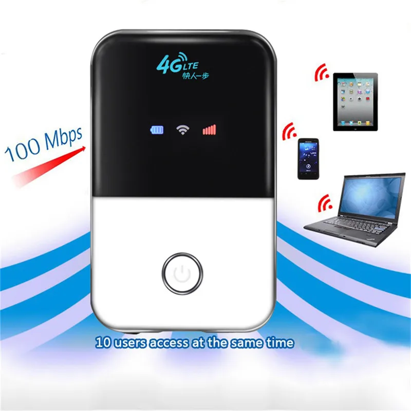 Unlock Mobile Wifi Universal Wireless Hotspot Portable 150Mbps Pocket Wi-fi 2.4ghz 802.11b/g/n CAT4 LTE FDD SIM Card 4G Router