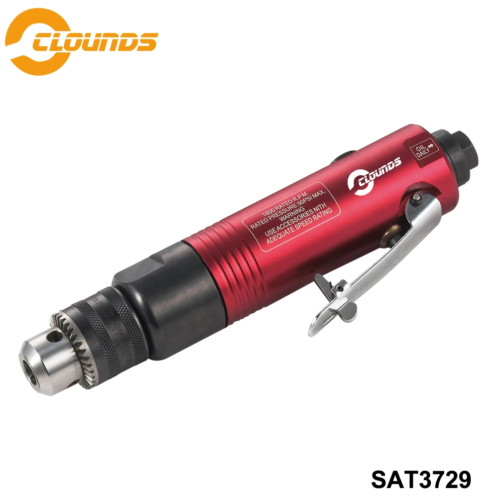 

SAT3729 3/8" Air Drills 0 Degree Angle Air Drill Straight Shank Pneumatic Drill