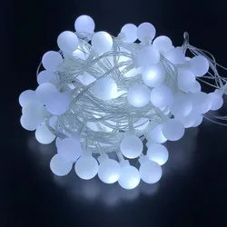 Luzes led string com 40led bola ac220v decoração do feriado da ue lâmpada festival de natal em casa iluminação ao ar livre