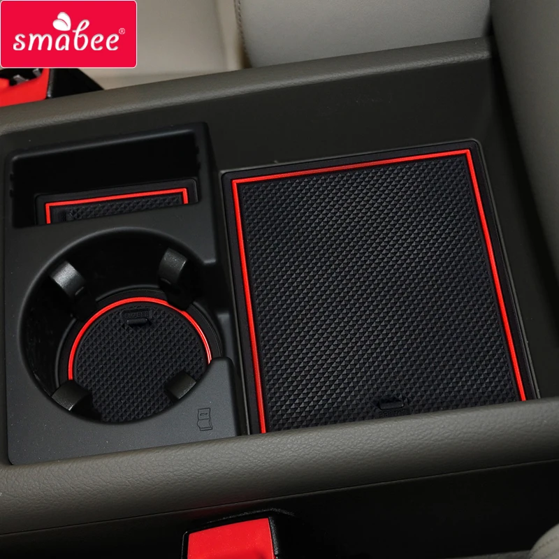 Smabee Gate Slot Mat For Audi A6 C6 2005 ~ 2011 4F RS6 S6 S line RS 6 Rubber Cup Non-Slip Mats Accessories Coaster Car Sticker