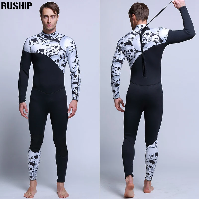 High Quality 3MM Men Women Neoprene Diving Suit Long Sleeved Keep Warm Wetsuit Color Stitching Surf Equipment Jellyfish Clothing