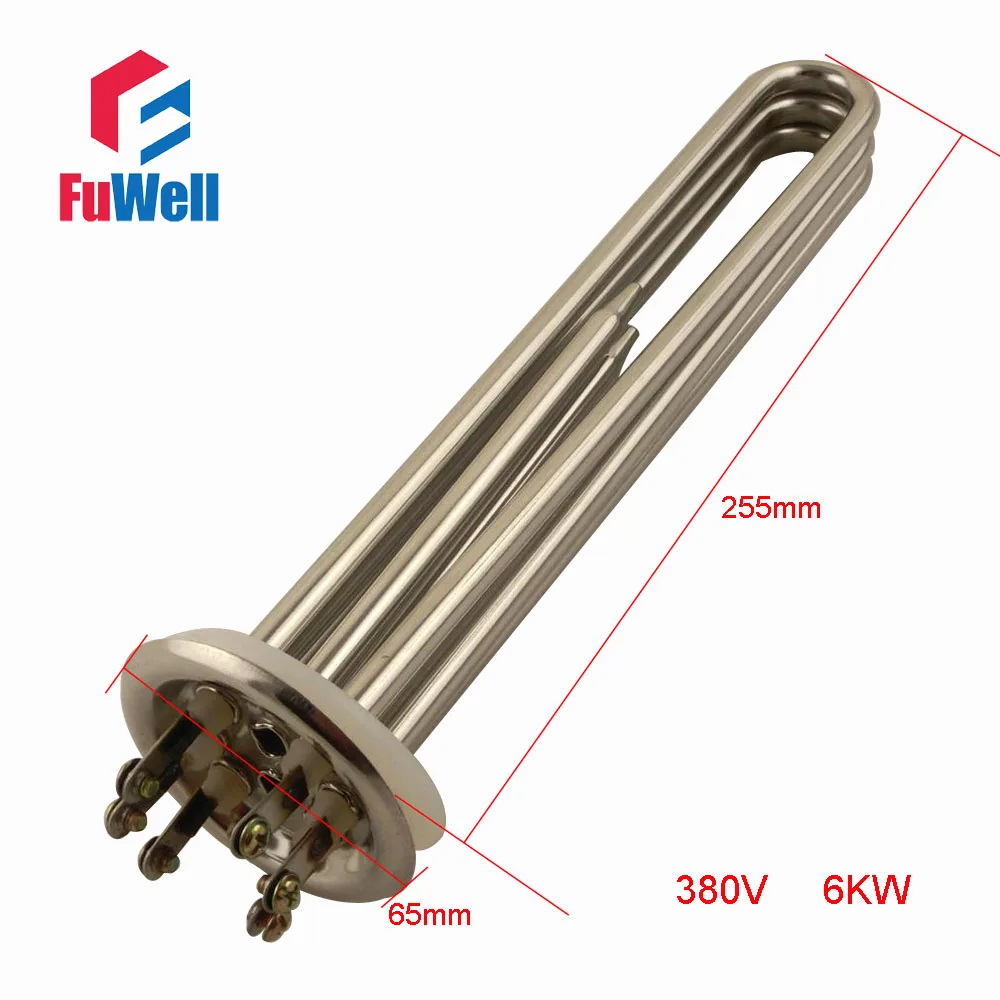 Stainless Steel Heating Tube Element 380V 6KW Electric Water Heater Pipe for Water Heating