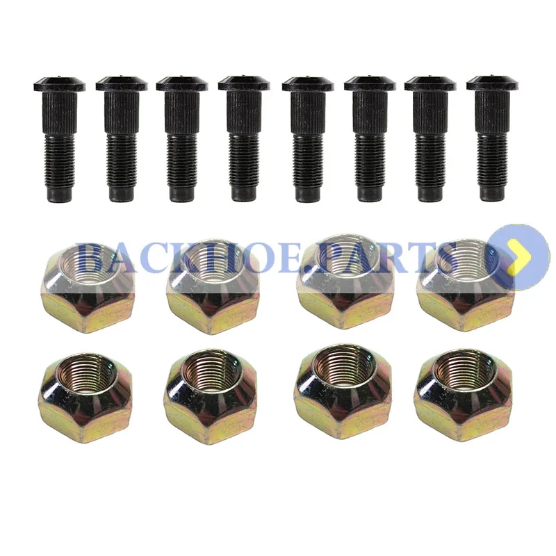 8X Lug Nut & Stud Kit 6564669 6709170 For Bobcat Skid Steer 720 721 722 730 731 732 741 742 743