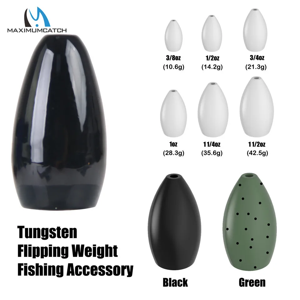 Maximumcatch New Type Fishing Sinker Lure Tungsten Bullet Flipping Weight Fishing Accessory