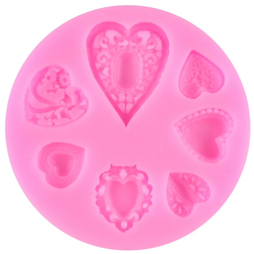 Love Gem Diamonds Chocolate Wedding Cake Decorating Tools DIY Heart Shape Baking Candy Clay Fondant Silicone Molds