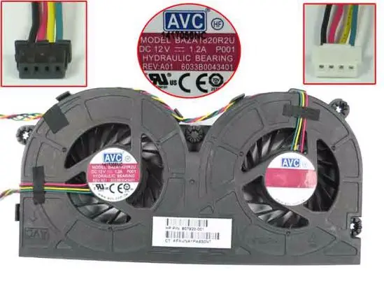 

AVC BAZA1820R2U EliteOne 800 G2 Series 807920-001 DC 12V 1.2A Server Bare Fan