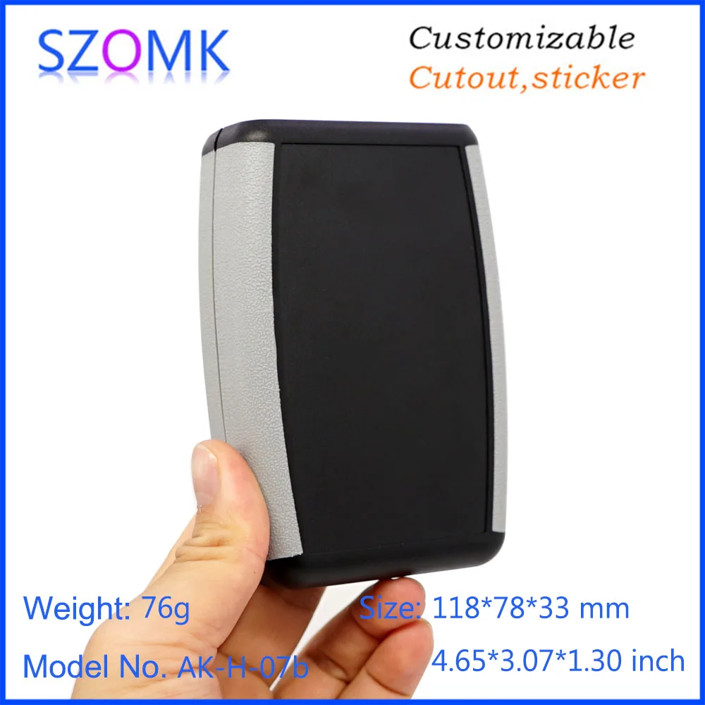 1 Piece118*78*33mm 9V battery handheld plastic box for electronics case szomk high quality plastic control enclosure pcb design