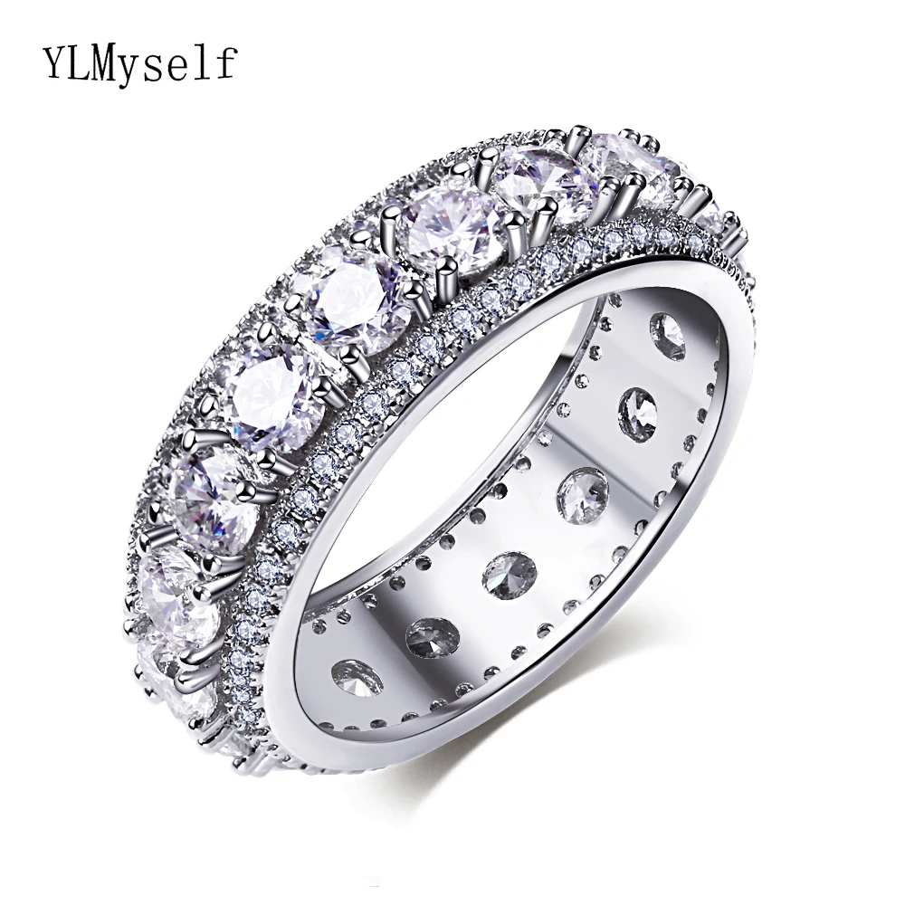 

Trendy circle rings round cut stones jewelry nice jewellery shiny crystal women accessories finger ring