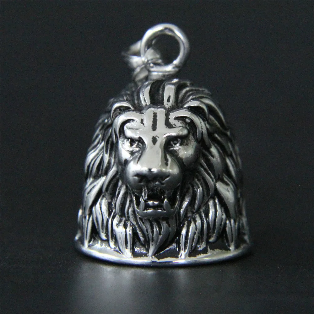 Support Dropship Newest Biker Lion King Tinkle Bell Pendant 316L Stainless Steel Animal Bell Pendant