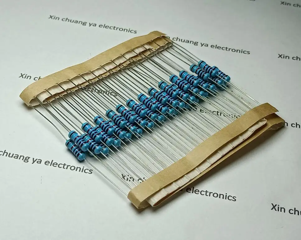 10R 47R 100R 220R 300R 470R 510R 1K 2K 4.7K 10K 220K 1M Ohm 1/2W 1% Five-color ring metal film resistor