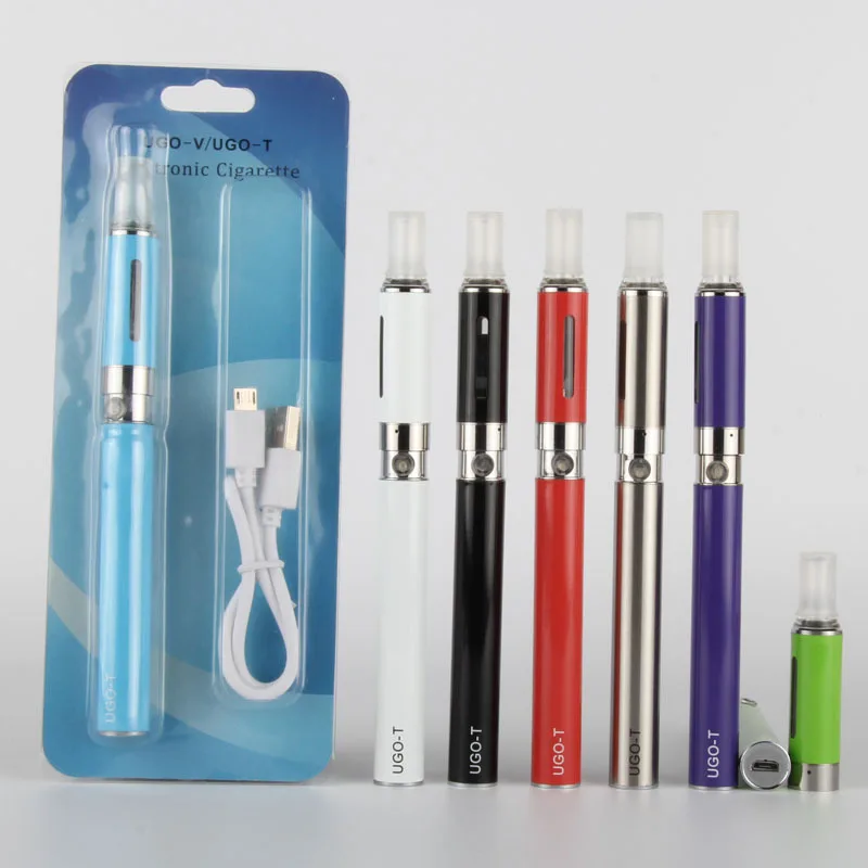 1Set Top Electronic Cigarette UGO MT3 Vaporizer Blister Kit 900mah 510 Thread Vape Pen UGO-T Battery 2.4ml MT3 Atomizer Vaper