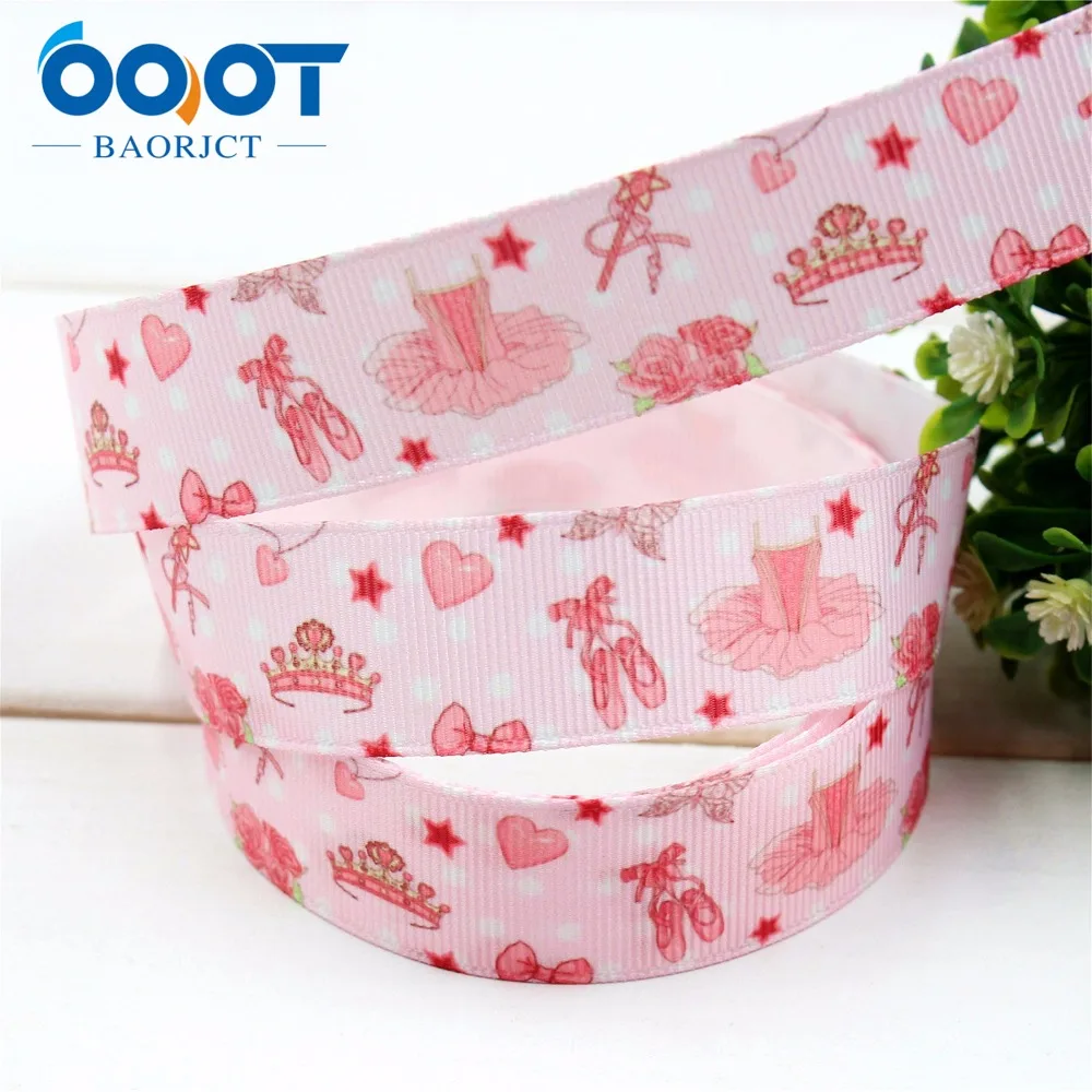 1732332,OOT BAORJCT 22mm 10yard/lot cartoon Ribbons Thermal transfer Printed grosgrain Wedding Accessories DIY handmade material