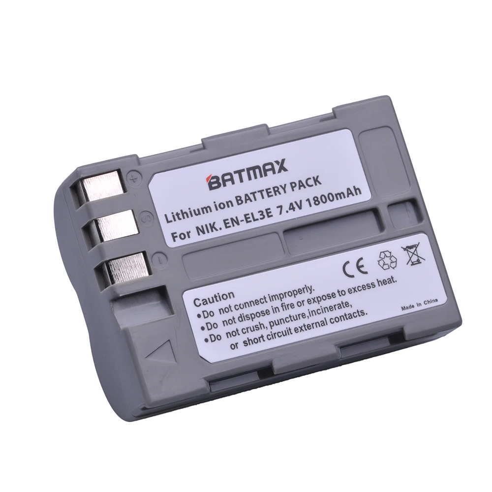 Batmax 1Pc EN-EL3E EN EL3e ENEL3e Battery for Nikon D90 EN EL3E D90 D700 D300 D80 D70 D50 D200 D300s D100 D70s