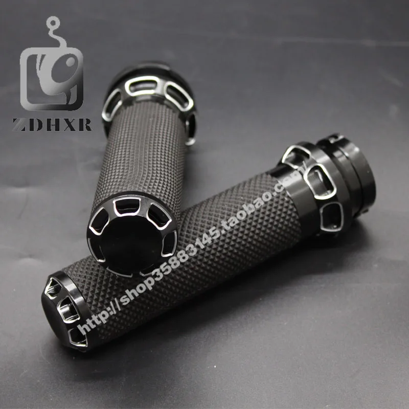 Custom CNC Aluminum Slip Gel Rubber Handlebar Grips Handle Bar Grips 1\