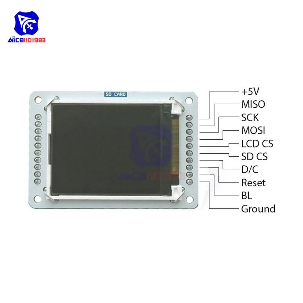 1,8 zoll TFT Volle Farbe LCD Display Modul mit LCD Adapter Board Expansion board für Arduino R3 Leonardo Esplora