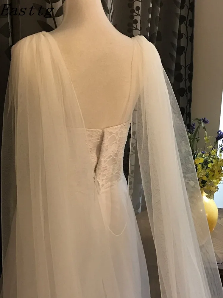 White/Ivory Lace Cape Veil 108\