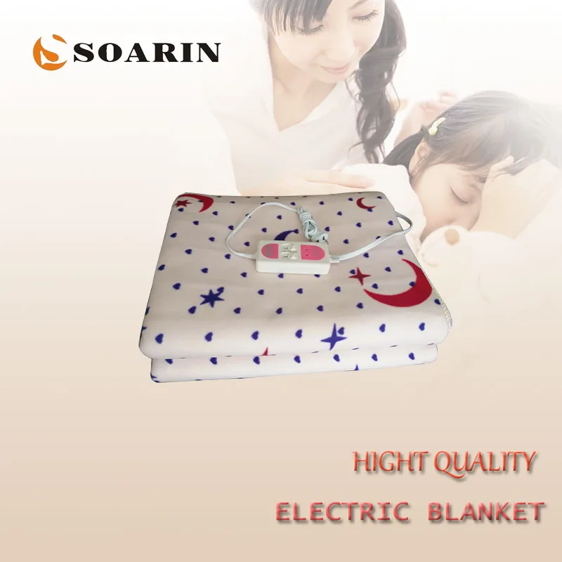 

SOARIN Electric Blanket Double Control Switch Manta Electrica 220v Electric Heating Blanket Plush Heater Blanket 150x180 Heated